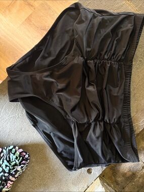 torrid Black Ruched Swim Briefs